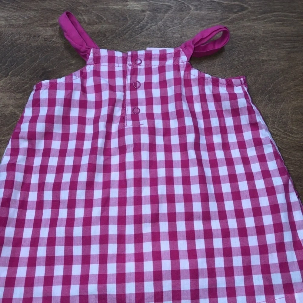 Nanette Girls 24 Months Pink Checkered Floral Summer Dress